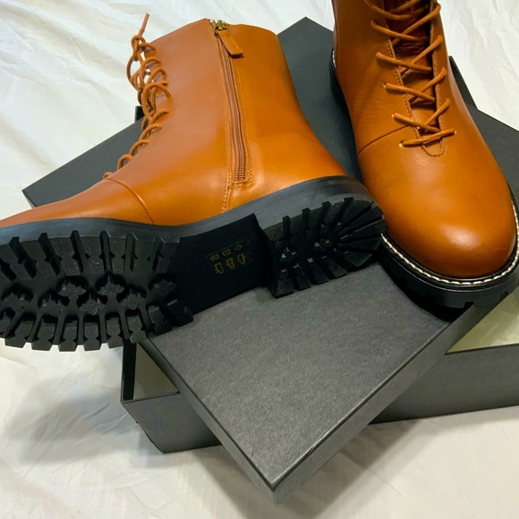 New Jcrew Gwen lug-sole leather lace-up tall shaft boots - Picture 5 of 7